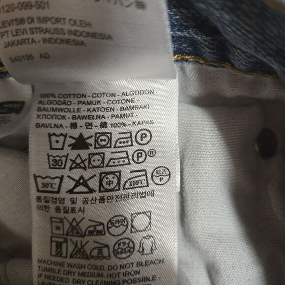 Levis 559 Jeans Mens Sz 38x32 Blue Straight Denim Med Wash 100% Cotton - Picture 11 of 12